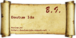 Beutum Ida névjegykártya